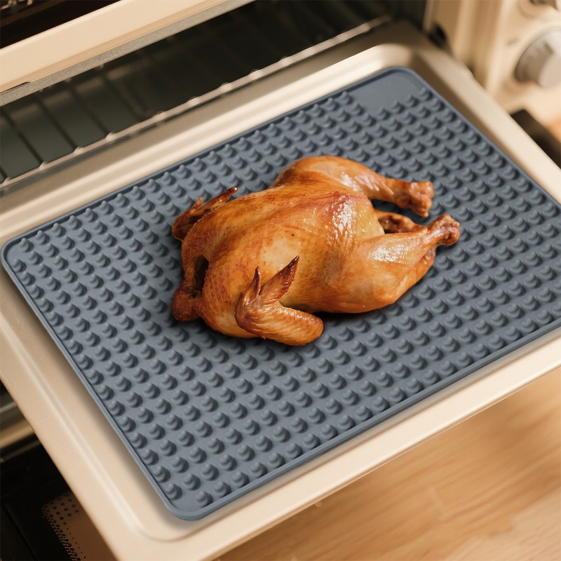 Kitchen Baking Oven - แผ่นรองป้องกันไมโครเวฟทนอุณหภูมิสูง, แผ่นรองเตาอบกันน้ำมัน, แผ่นซิลิโคนฉนวนกันความร้อนสำหรับจัดเก็บในครัว