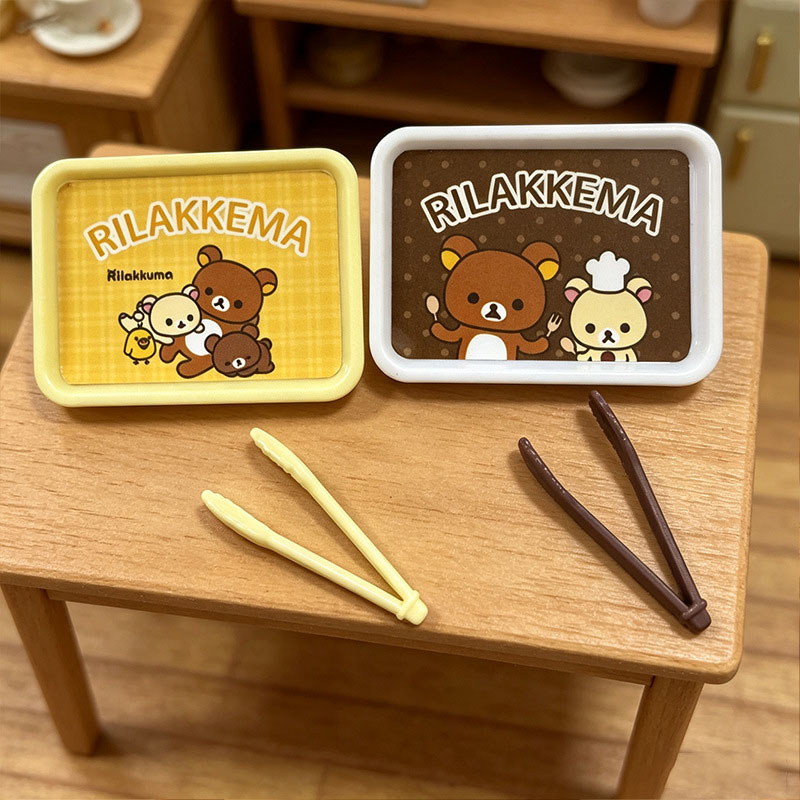 Kitchen Baking Trays - ถาดจำลองขนาดเล็ก จานอาหาร คลิปหนีบขนมปัง ของเล่นตกแต่งบ้าน สำหรับสะสมเป็นงานอดิเรก