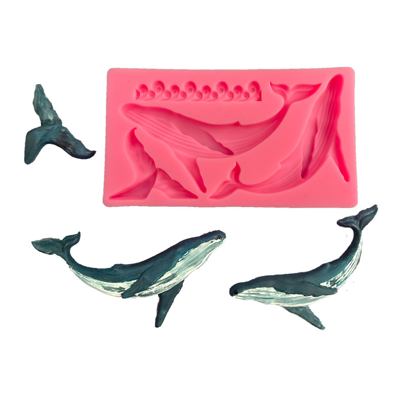 Kitchen Baking Gadgets - ปลาวาฬ DIY ซิลิโคนแม่พิมพ์ Ocean Series Fondant