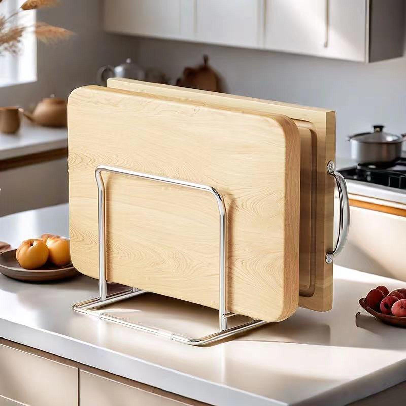 Kitchen Baking Sheet Organizer - ชั้นวางเขียง หม้อ กระทะ ฝาปิด ชั้นวางอุปกรณ์ครัว ที่จัดระเบียบเขียงแบบแบ่งช่องสำหรับถาดอบ