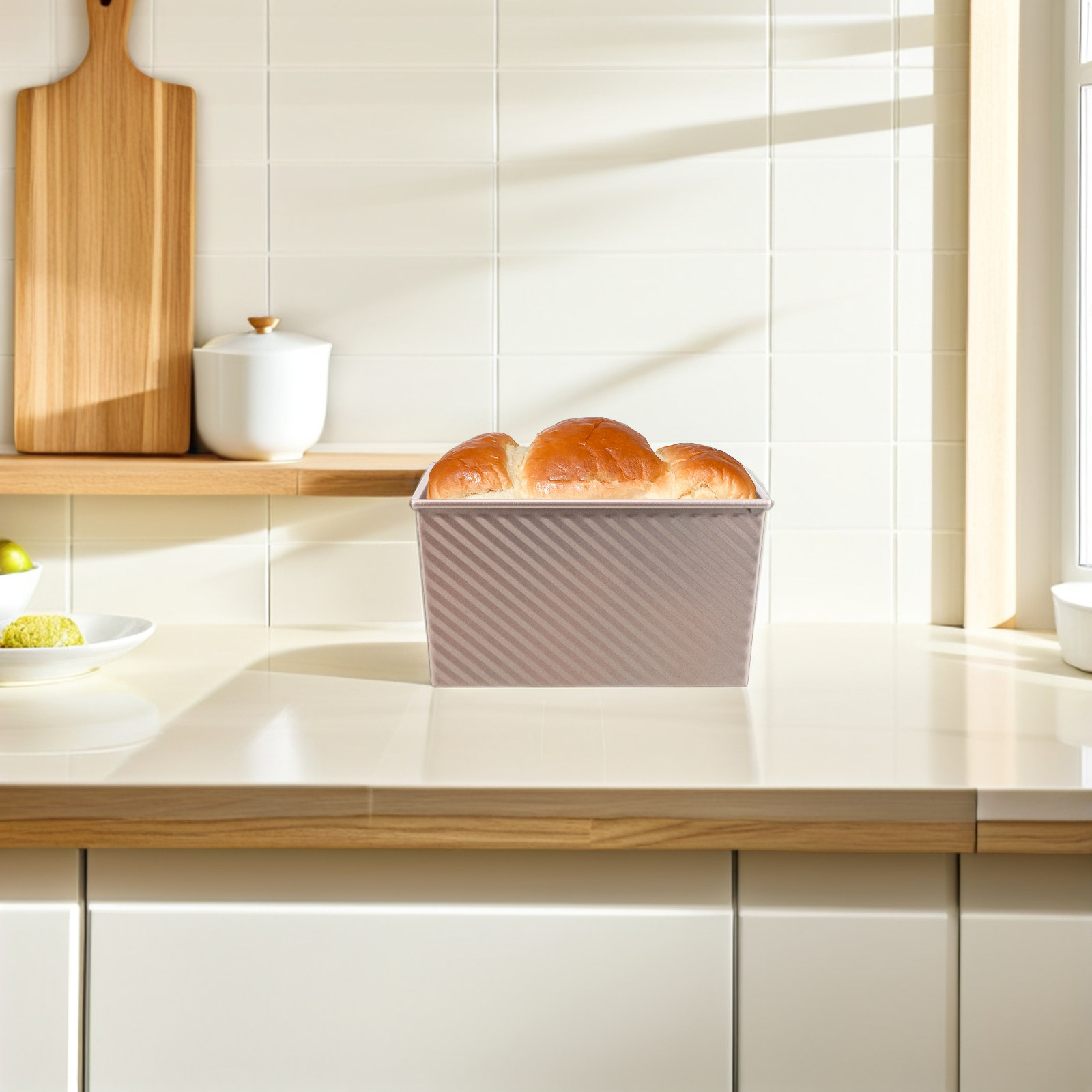 Kitchen Baking Trays - ถาดอบขนมปังสี่เหลี่ยมแบบไม่ติดกระทะ ทำจากเหล็กคาร์บอน สำหรับทำเค้ก ขนมปัง กล้วย ขนมเนื้อ