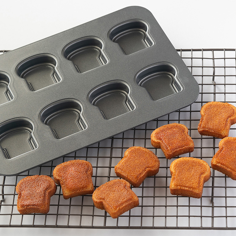 8 Cavity Toast ขนมปังรูปแบบเหล - Kitchen Baking Gadgets บทวิจารณ์และราคา