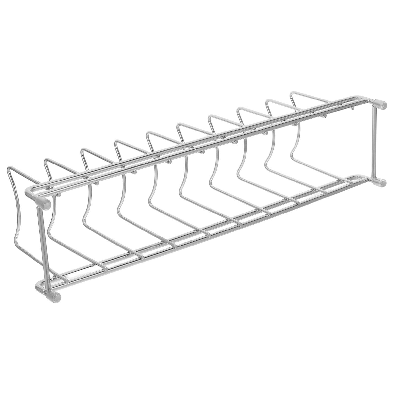 ชั้นวางฝาหม้อสแตนเลส 9 ช่อง สำ - Kitchen Baking Sheet Organizer บทวิจารณ์และราคา