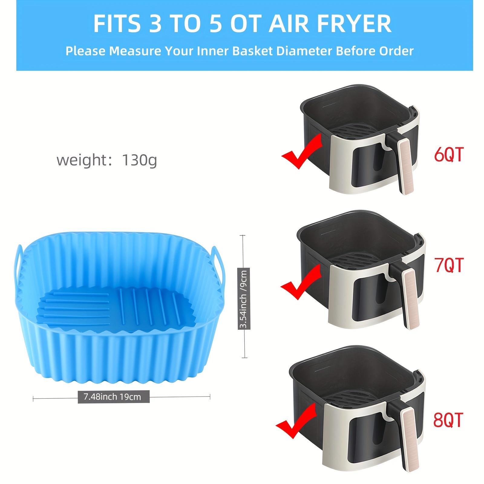 ซับหม้อทอดอากาศซิลิโคนทรงสี่เห - Kitchen Baking Gadgets บทวิจารณ์และราคา