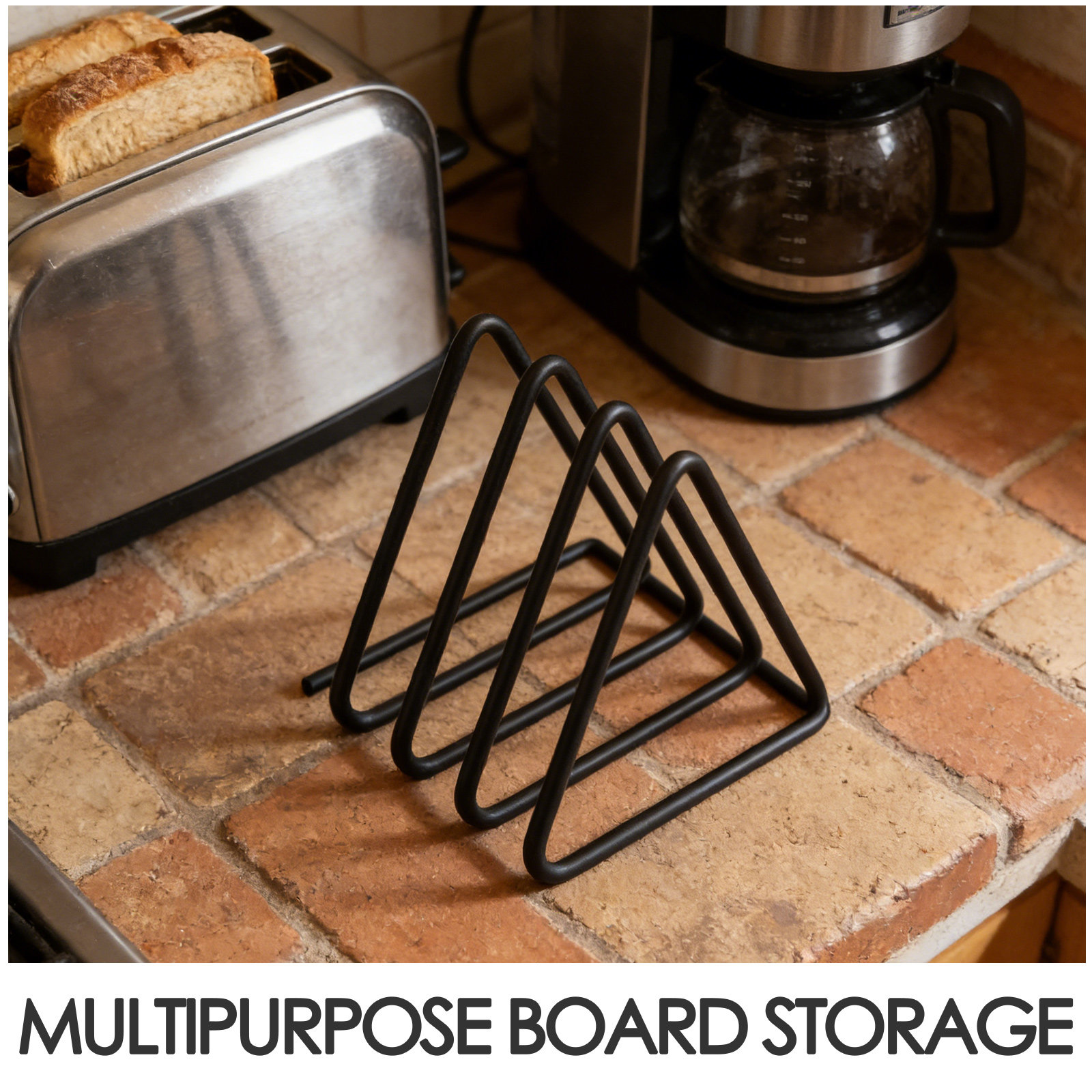 ชั้นวางเขียงทรงสามเหลี่ยมประหย - Kitchen Baking Sheet Organizer บทวิจารณ์และราคา