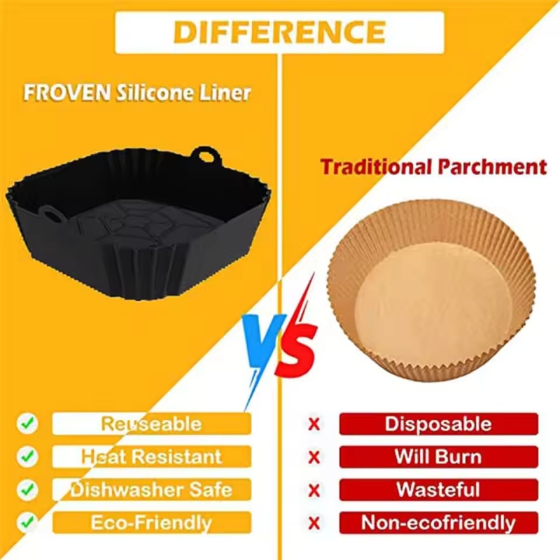 1 PC ซิลิโคน Air Fryer หม้อถาด - Kitchen Baking Trays บทวิจารณ์และราคา