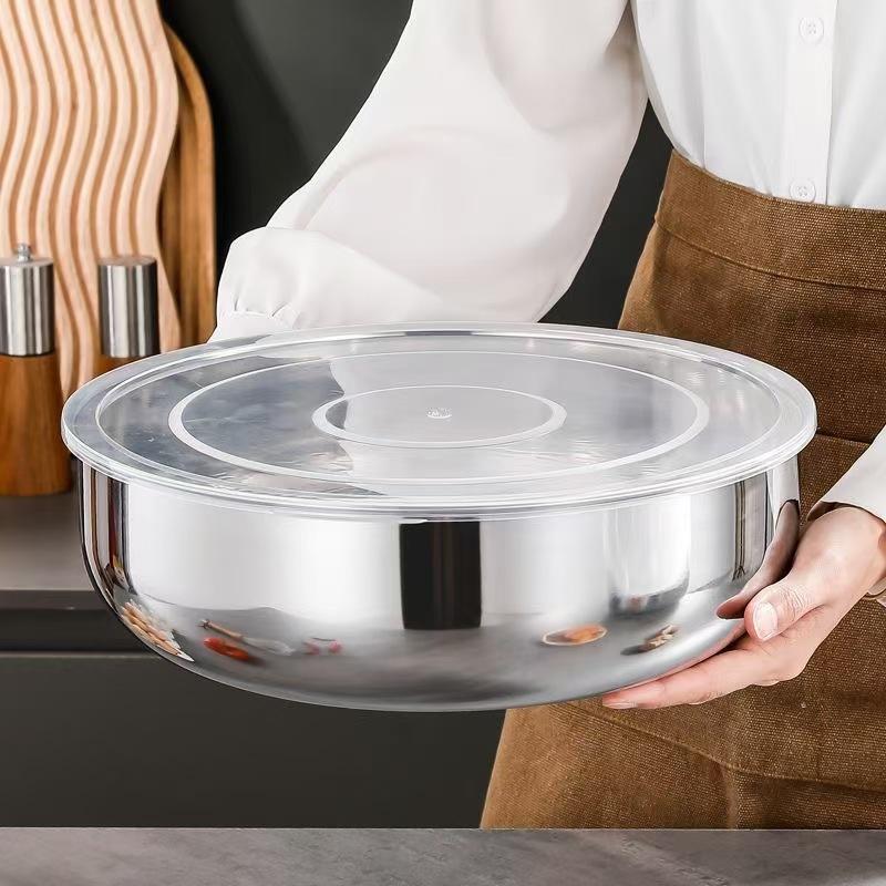 ชามผสมสแตนเลสแบบใหม่พร้อมฝาปิด - Kitchen Baking Products บทวิจารณ์และราคา
