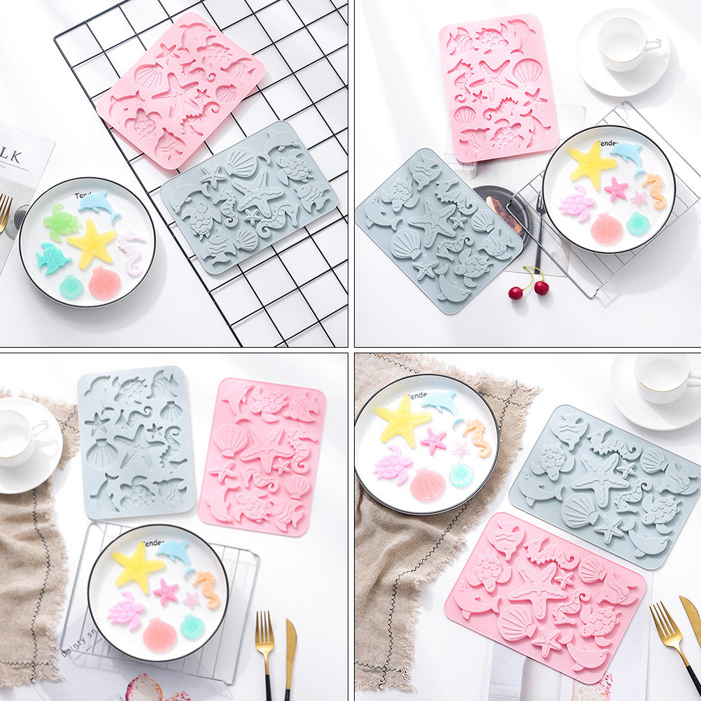 แม่พิมพ์ซิลิโคนรูปสัตว์ทะเล 2  - Kitchen Baking Gadgets บทวิจารณ์และราคา