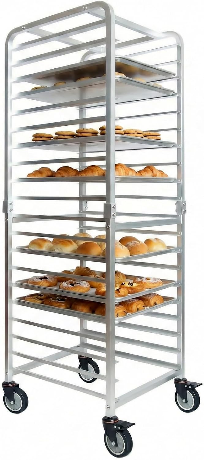 ชั้นวางถาดสแตนเลส 20 ชั้น พร้อ - Kitchen Baking Sheet Organizer บทวิจารณ์และราคา