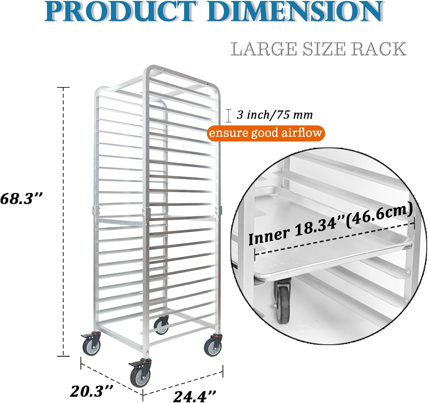 ชั้นวางถาดสแตนเลส 20 ชั้น พร้อ - Kitchen Baking Sheet Organizer บทวิจารณ์และราคา