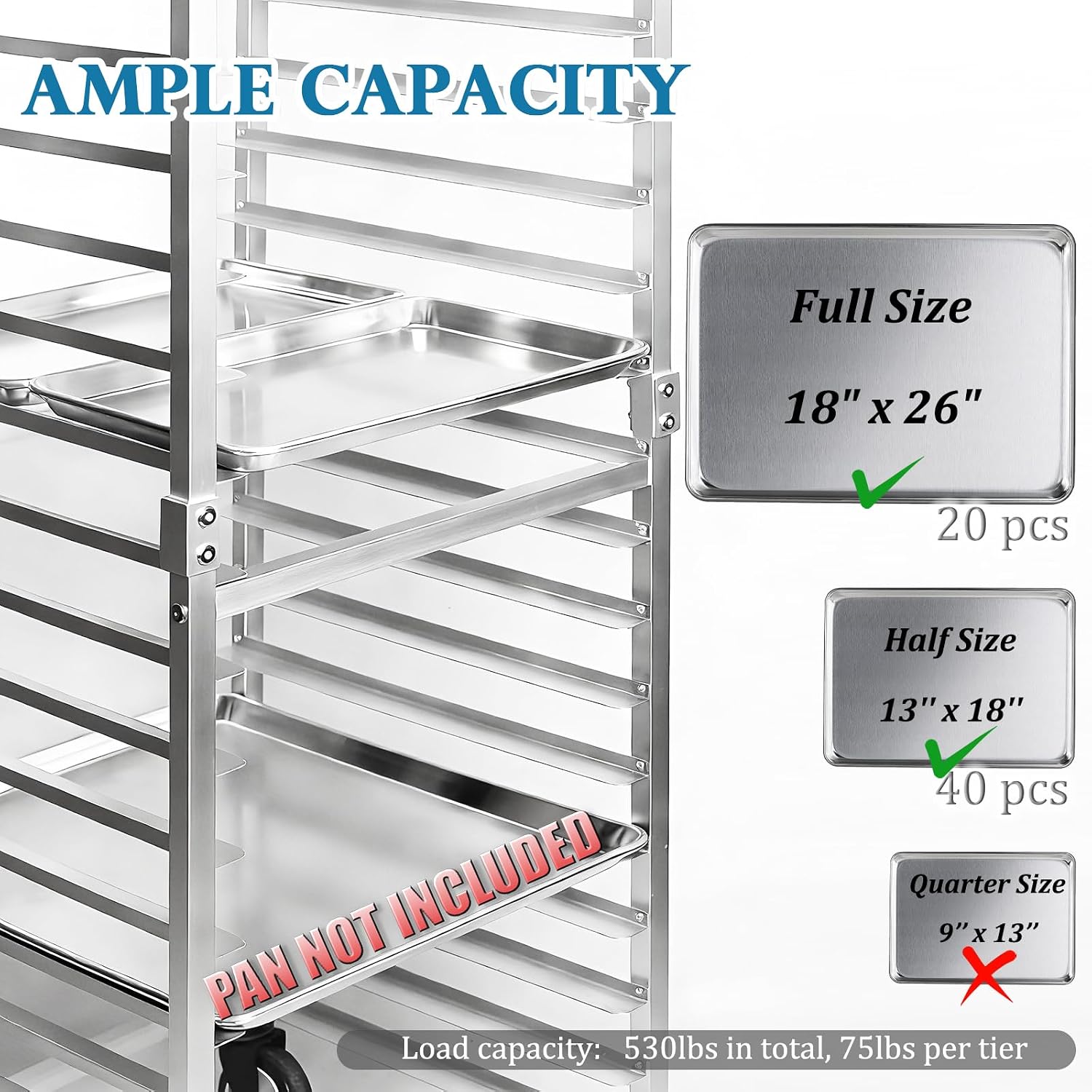 ชั้นวางถาดสแตนเลส 20 ชั้น พร้อ - Kitchen Baking Sheet Organizer บทวิจารณ์และราคา