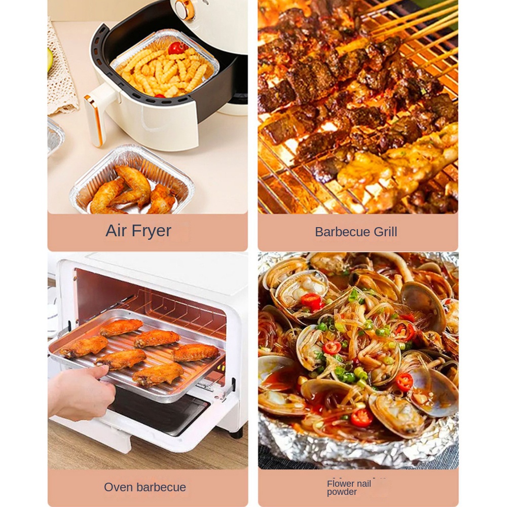 ถาดฟอยล์อลูมิเนียมสำหรับหม้อทอ - Kitchen Baking Trays บทวิจารณ์และราคา